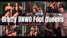 Bratty BNWO Foot Queens - Small Maggot Penis Humiliation Vs BBC Ft Katlyn Moree, Honey Hudson & Elitefeetstreet - 1080p