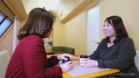 Fumino and Emi - Kissing in the Cafe HD