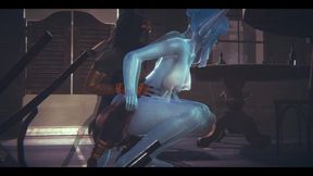 Furry Hentai Pokemon - Glaceon Hardsex with Anubis the Dog - Japanese Asian Manga Anime Film Game Porn