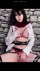 Emiigotchi Masturbates As Mikasa Ackerman