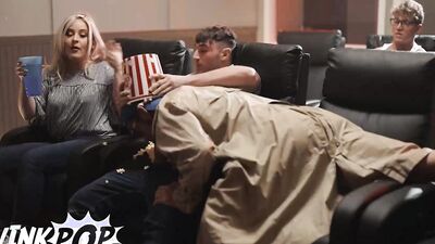 TWINKPOP - Getting Hot And Nasty In The Movie Theater With Dante Colle, Michael Boston & Troye Dean