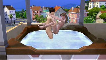 Sexo quente na banheira