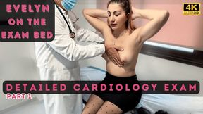 EVELYN'S DETAILED CARDIOLOGY EXAM - PART 1 - BP - STETHOSCOPE - AUSCULTATION - PALPATION *in 4K resolution*