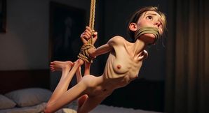 Skinny Slave Girl Bound Tight - Desperate & Begging for Mercy