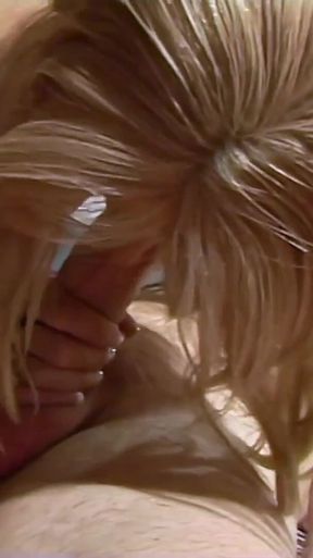 Two bi  males take turns with an older amateur tranny