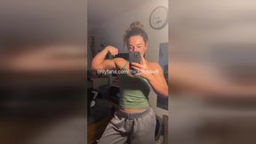 Super skinny 18 year old Lena Mouse fucked by 3 very big cocks
