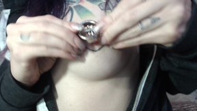 Magnetic Nipple Clamps and Pussy Tease