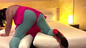 Yoga Pants with Swimdress in the Bedroom