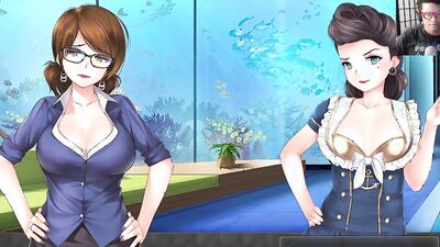 Naughty amateurs strip down in a gaming hentai video game - verified amateurs!