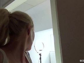 German Scout - Mega Titten Teen Wicky bei Strassen Casting