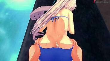 Belfast bikini POV sex on the pool - RED POV - Azur Lane - Full & POV on Sheer & PTRN: Fantasyking3