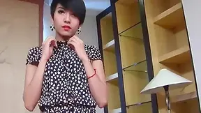 Short-haired Ladyboy With Red Lipstick Strokes