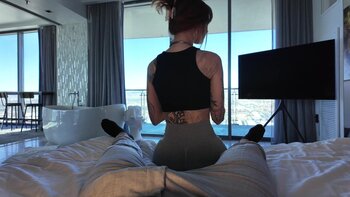 Sally Dinosaur's Tattooed Feet Seduced by Monster Cock