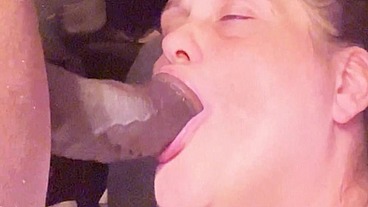 Can’t escape it, one to the face thick bbc cum
