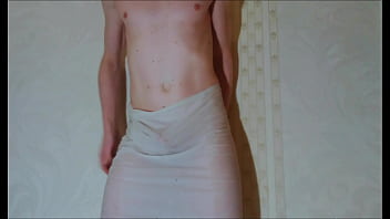 Wet Towel Tease - Just Zhenya&#039_s Sensual Solo Masturbation and Explosive Cumshot