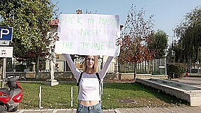 Arietta Younge Calls Out This Stud To Fuck Her At An Activist March - Bang