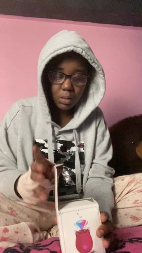 Ebony Webcam Girl Model Unboxing NEW Sex Toy