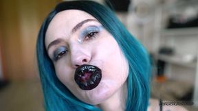 goth girl lip pouting job custom