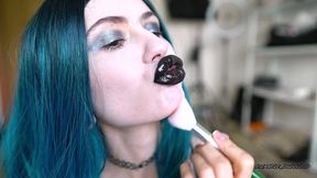 goth girl lip pouting job custom