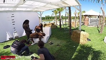 Small BTS of the scene: Welcome to the Jungle, Black Meat Matter! - Benny Green, 2on1, BBC, ATM, DP, Rough, Gapes, Creampie.