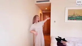 Cute office lady Sara gets a surprise creampie at the hotel