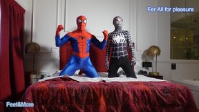 Spiderman and Symbiotic spiderman fight training