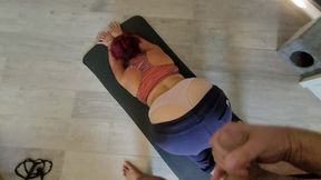 Cumming over me in yoga position