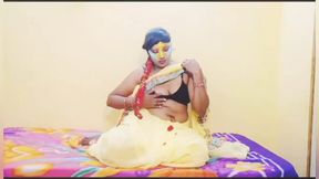 Sexy aunty saree removing show boobs pussy