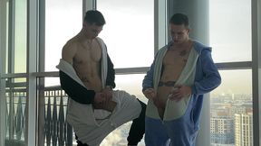 with a straight friend, a morning handjob marathon was arranged tommy gold falcon al - 84