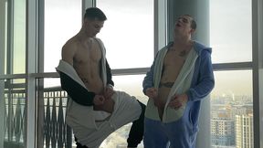 with a straight friend, a morning handjob marathon was arranged tommy gold falcon al - 84