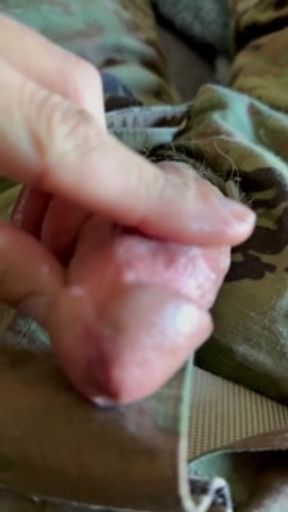 Soldier Relaxing on a friday - of course it will involve jerking off my throbbing cock in my uniform