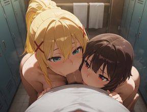 Kazuma Fucks Megumin and Darkness in Konosuba Ai