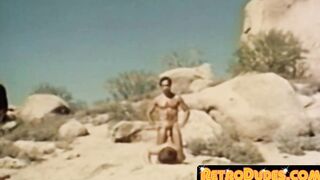 Gays from the past lick their balls after a throatfuck of 69 in the desert