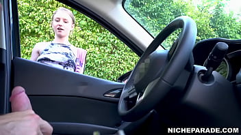 Cock Flash &amp_ Cum Shot For Pretty, Blue Eyed White Girl