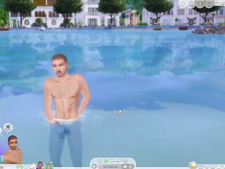 Hawt Thai Dude Pravat jerks off in the Tomarani sea and cums HARD