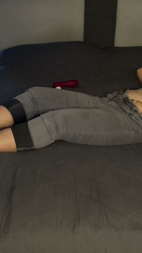 Masturbation on the bed trembling twitching moaning multiple orgasms   Clip 2