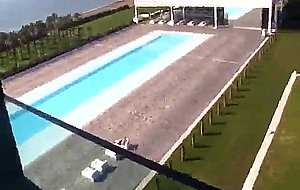 Horny mature couple fucking hard on the hotel balcony
