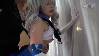 Shimakaze Cosplayer chupa pau e é fodido com força