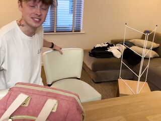 Little step-bro gives bj and gets banged by hung large step-bro for ride to college