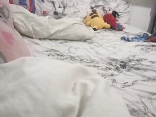 Mom cleaning the room and her thong is visible