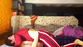 Hot petite cousin gets a massive cumshot