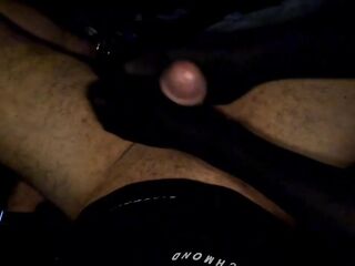 Sexy footjob in black nylons