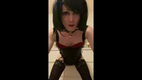 Crossdresser Isabell Doggy Dildo pleasure