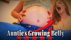 Auntie Kapree's Growing Belly, Popping Buttons, and Sweet Gurgles