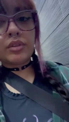 in a public restroom