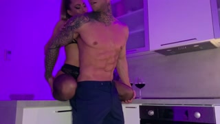 LUXURY ISIZZU &amp; MAARCO SAVAGE FUCK IN THE KITCHEN!  LUXURY LINGERIE  !
