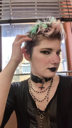 Gothic punk rocker