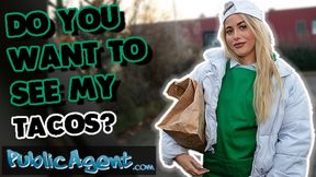 Public Agent Do you want to see my tacos XXX parody 18 year old blonde waitress