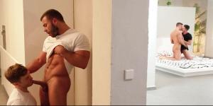 JizzOrgy.com - Piercing inked european hunk group sex