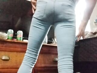 Sissy ass in jeans